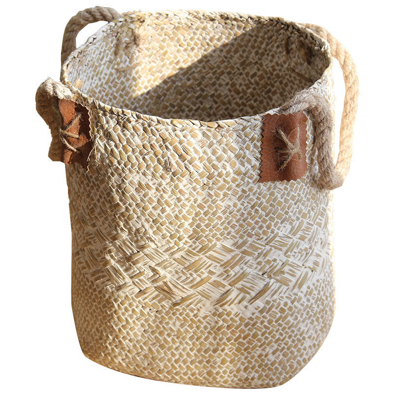 Hand woven basket flower basket basket rattan
