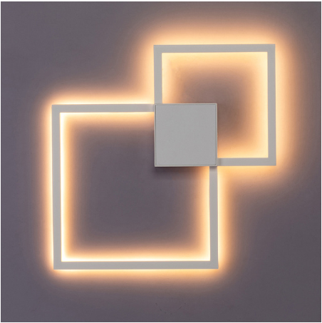 Simple geometric line LED shape wall light