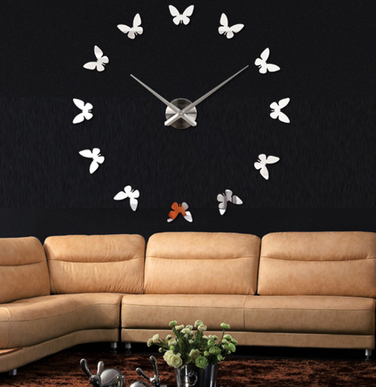 Creative living room DIY mirror wall clock wall stickers fashion personality special wall clock 3D wall stickers clock