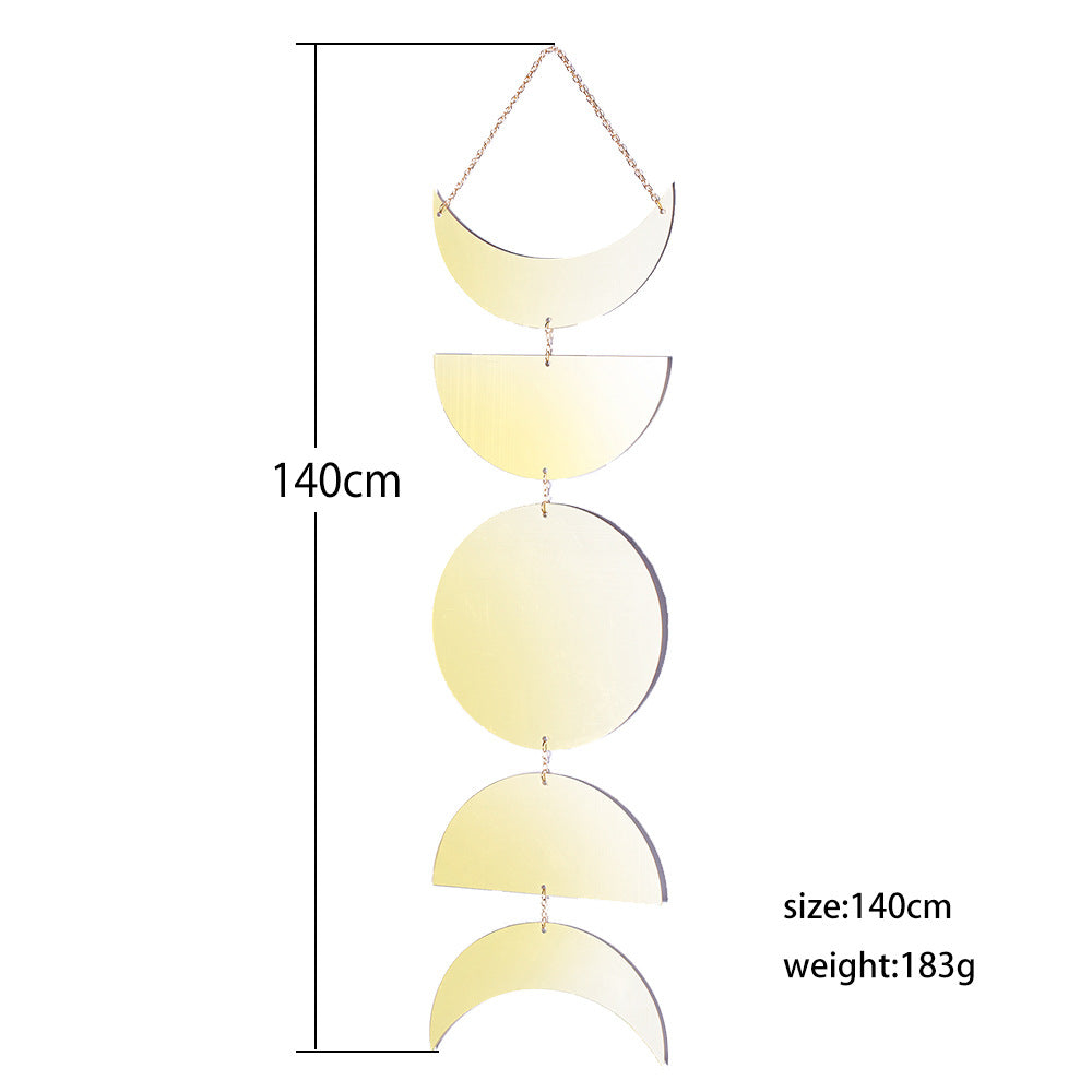 Wall Hanging Sun And Crescent Acrylic Mirror Decoration