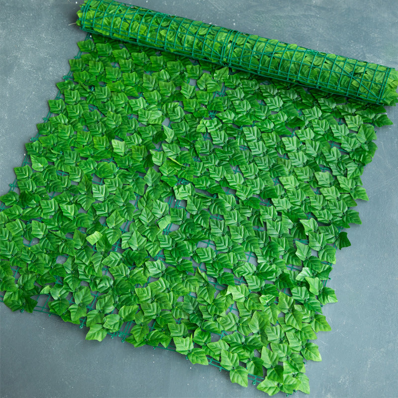 Artificial Plastic Fence With Artificial Green Leaf Fence